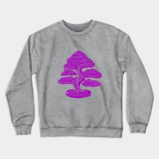 Purple Bonsai Woodblock Crewneck Sweatshirt